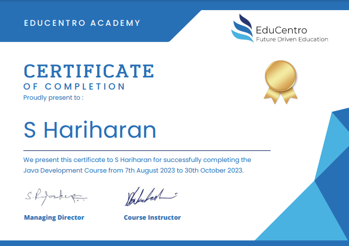 Certificate Demo